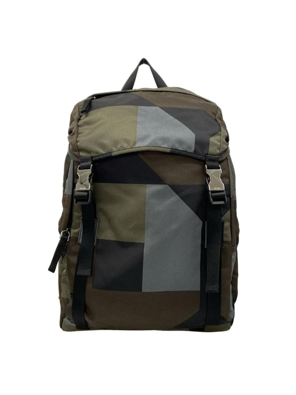 Prada Backpack Dark Green Black Multi